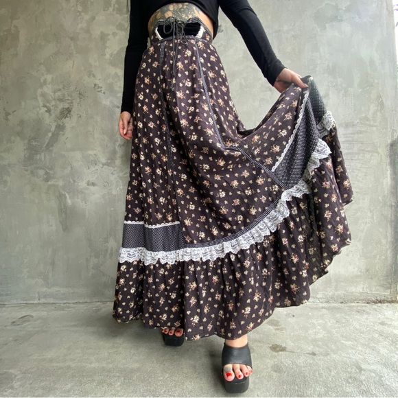 Vintage 70s Gunne Sax Prairie Maxi Skirt - Picture 1 of 4